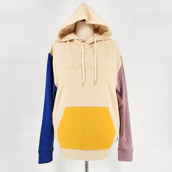 GOODEE x Kotn Women Multicolor Cotton Unisex Kangaroo Relaxed Hoodie Size L - Picture 2 of 8